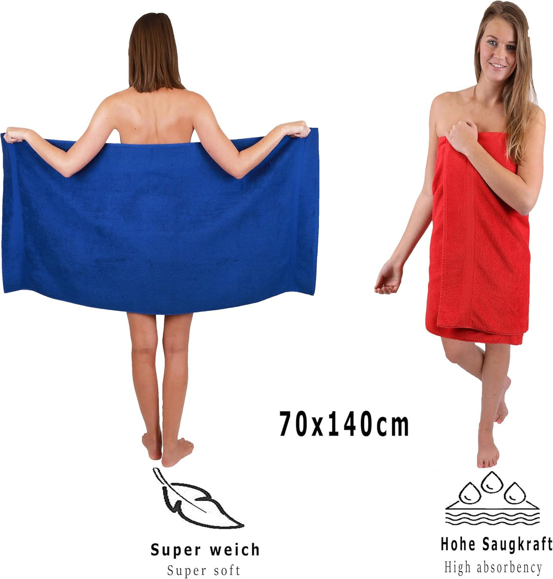 Betz 10-TLG. Handtuch-Set Premium 100% Baumwolle 2 Duschtücher 4 Handtücher 2 Gästetücher 2 Waschhan