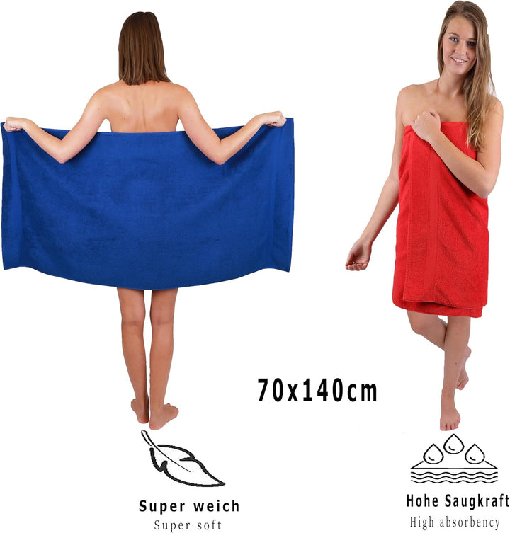 Betz 10-TLG. Handtuch-Set Premium 100% Baumwolle 2 Duschtücher 4 Handtücher 2 Gästetücher 2 Waschhan