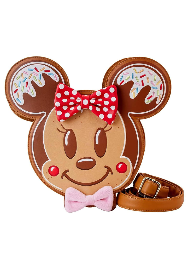 Loungefly Mickey & Minnie Gingerbread Cookie Crossbody Geldbörse | Disney, Braun, Standard, Figurale