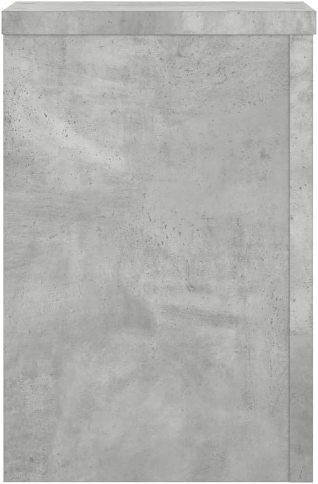 Pflanzenständer 2 STK. Betongrau 20x20x30 cm Holzwerkstoff Pflanzenregal, Blumenregal Indoor/Outdoor
