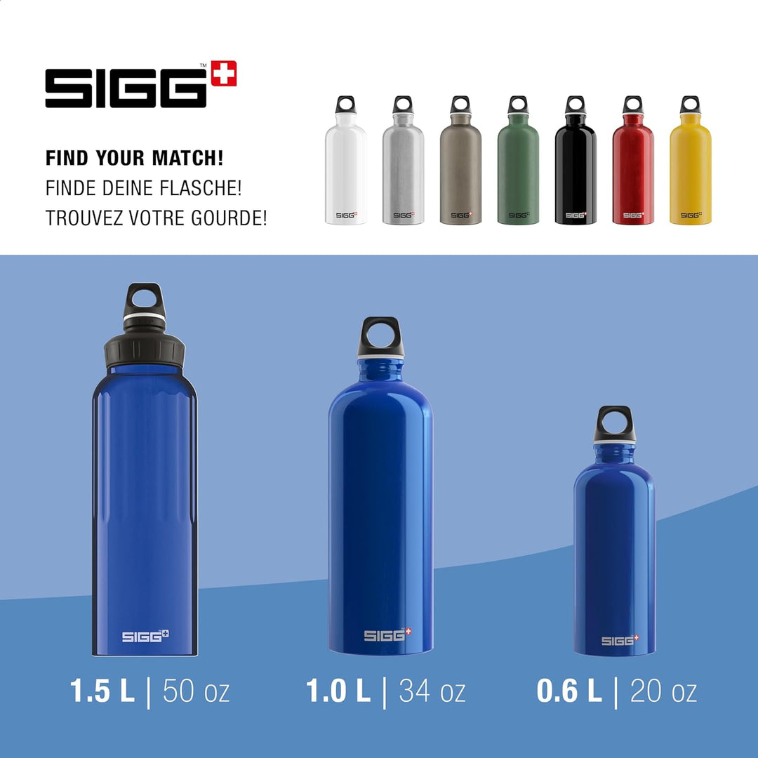 SIGG - Alu Trinkflasche - Traveller - Made in Switzerland - Kohlensäure geeignet - Auslaufsicher - F