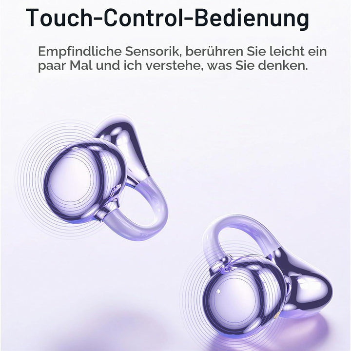 Open Ear Kopfhörer Bluetooth 6.0 Clip On Ohrhörer IPX5 für Sport | Wasserfes Sport Clip Kopfhörer, 8