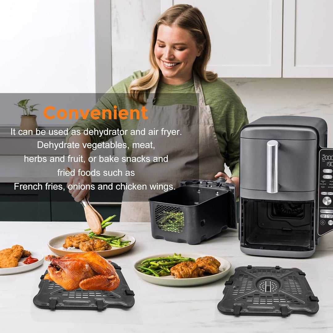 Luftfräter Zubehör für Ninja SL400UK 9.5L SL300UK 7.6L Doppelstapel XL 2 Korb Luftfräter, 2 Stück Lu
