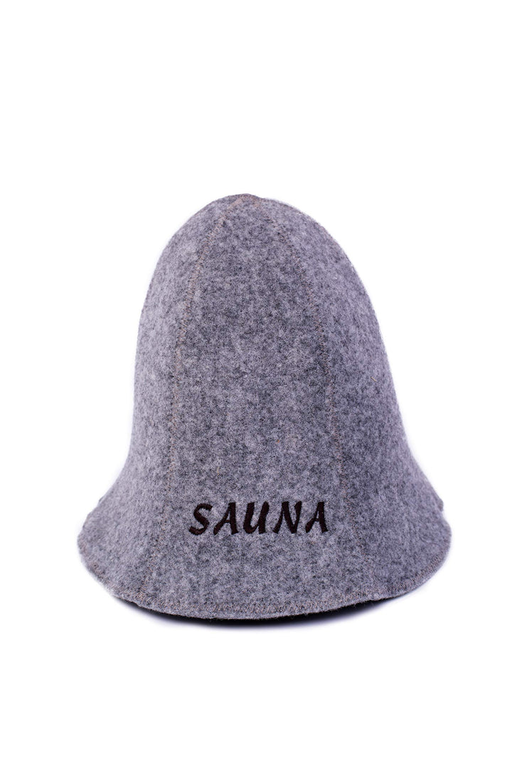 Saunahut Wolle mit Stickerei für Damen und Herren, Wellness Mütze Premium Qualität (DE/NL/SE/PL, Num