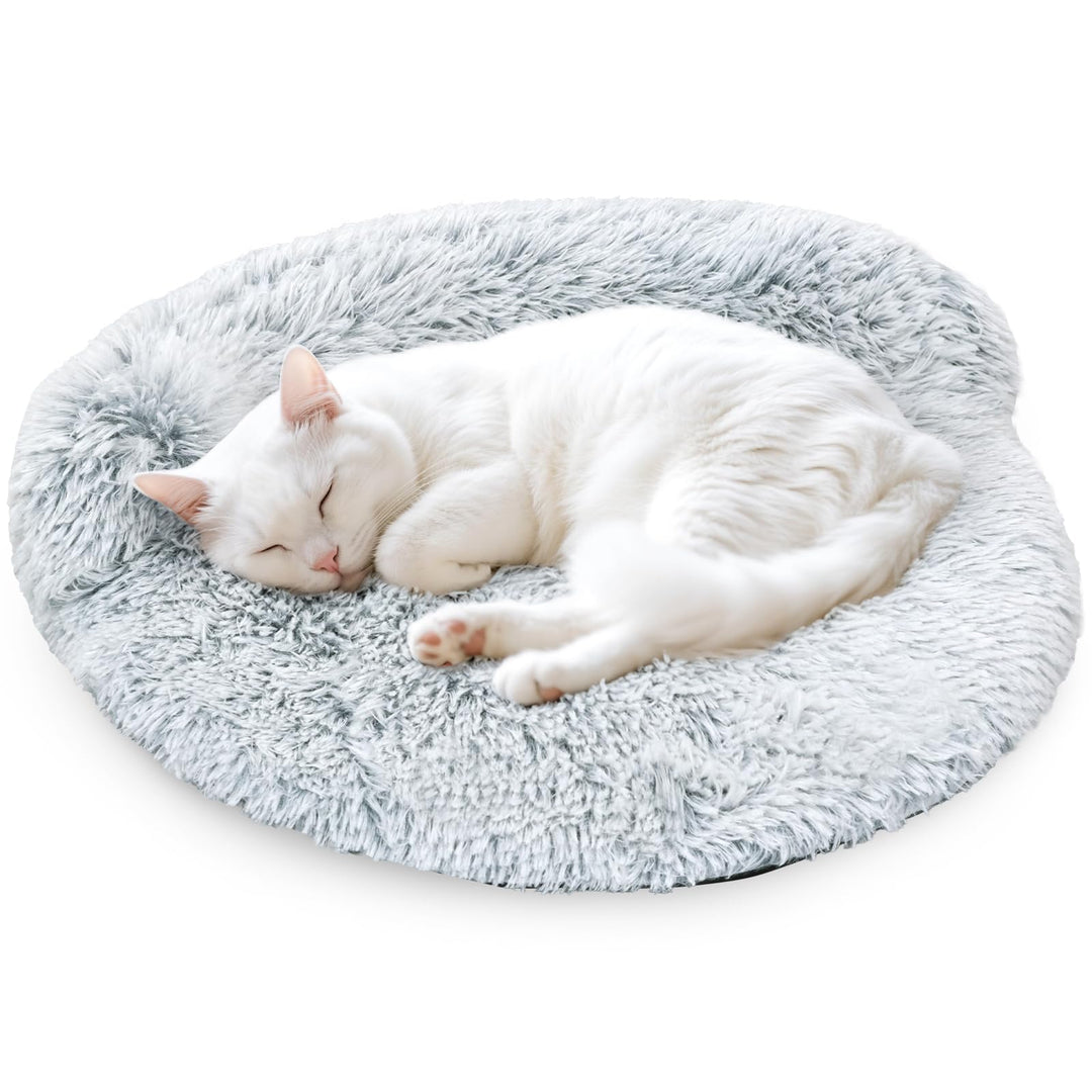 Katzenbett Hundebett, Rund Katzennest, Haustierbett Tierbett Waschbarer Flauschiges Weich für Kleine