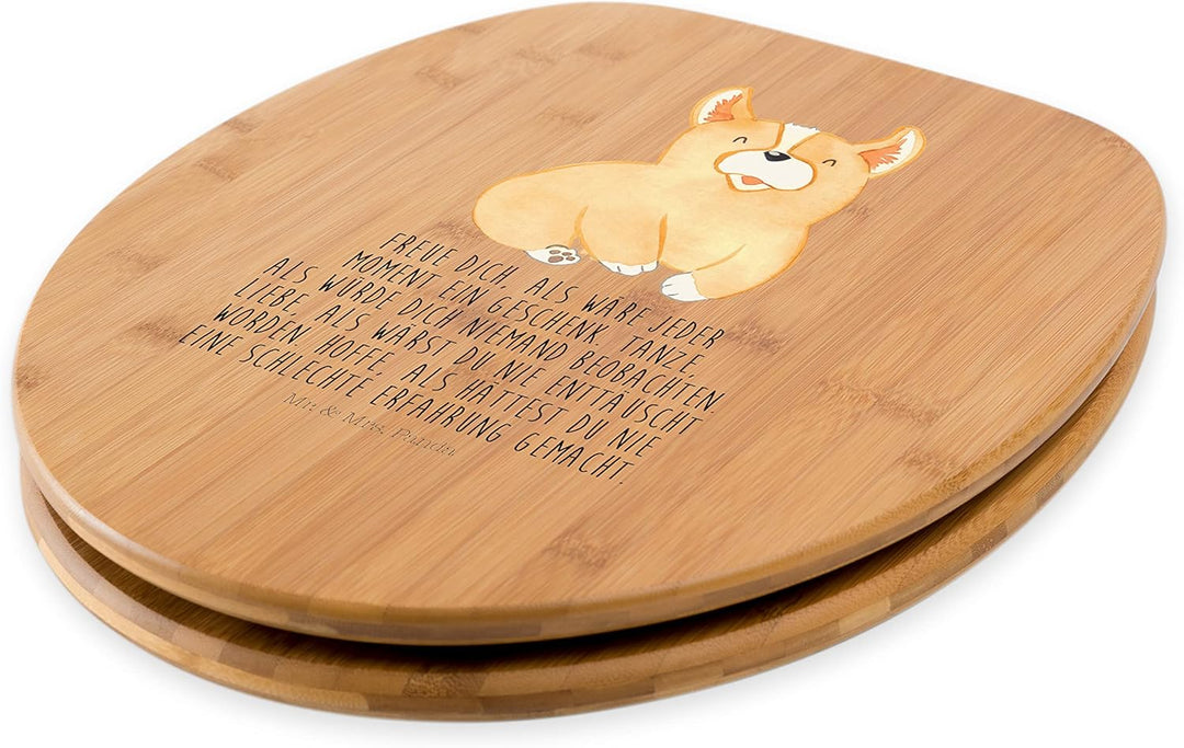 Mr. & Mrs. Panda Motiv WC Sitz Corgie - Geschenk, Klobrille, Haustier, Hundespruch, Klodeckel, briti