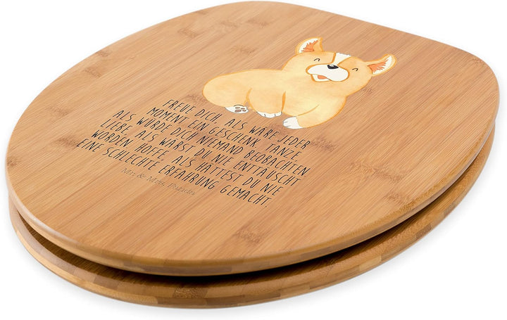 Mr. & Mrs. Panda Motiv WC Sitz Corgie - Geschenk, Klobrille, Haustier, Hundespruch, Klodeckel, briti