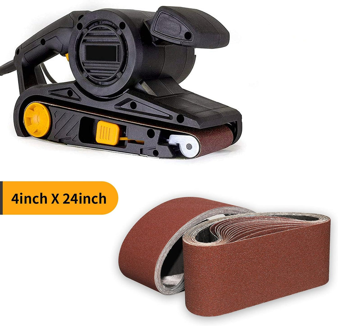 Sruhrak 100 x 610mm schleifband- 12 Stück bandschleifer schleifbänder 320 Körnungen zum Schleifen, F