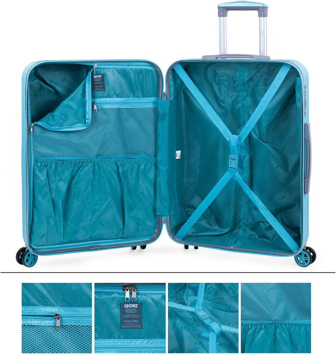 SKPAT - Koffer XL, Hartschalenkoffer, Reisekoffer Gross 4 Doppelrad 360 leicht und robust mit TSA-Za