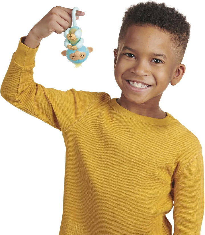 FINGERLINGS – Leo – Interaktives Baby-AFFE blau – Elektronisches Plüschtier für Kinder ab 5 Jahren –