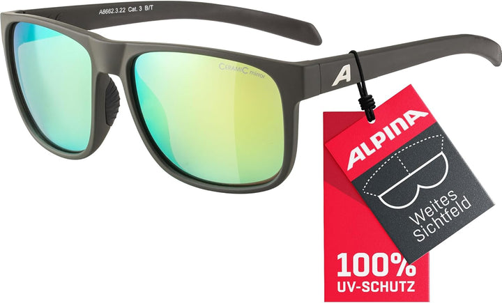ALPINA NACAN III - Verzerrungsfreie und Bruchsichere Sonnenbrille Mit 100% UV-Schutz Für Erwachsene