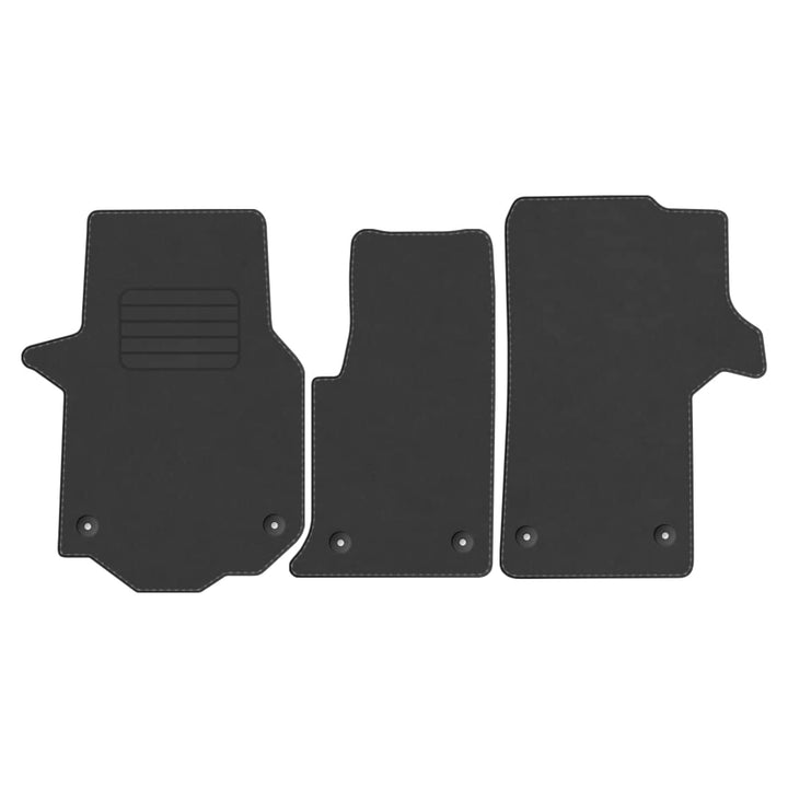 Premium Veloursfussmatten Automatten Velourmattenset für VW Crafter II ab Bj. 2017 3-TLG. Mit Absatz