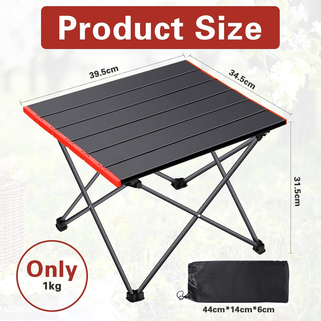 Frasheng Tragbar Klapptisch,Campingtisch, Leichter, im Freien,Aluminium Tisch mit Tasche für Camping