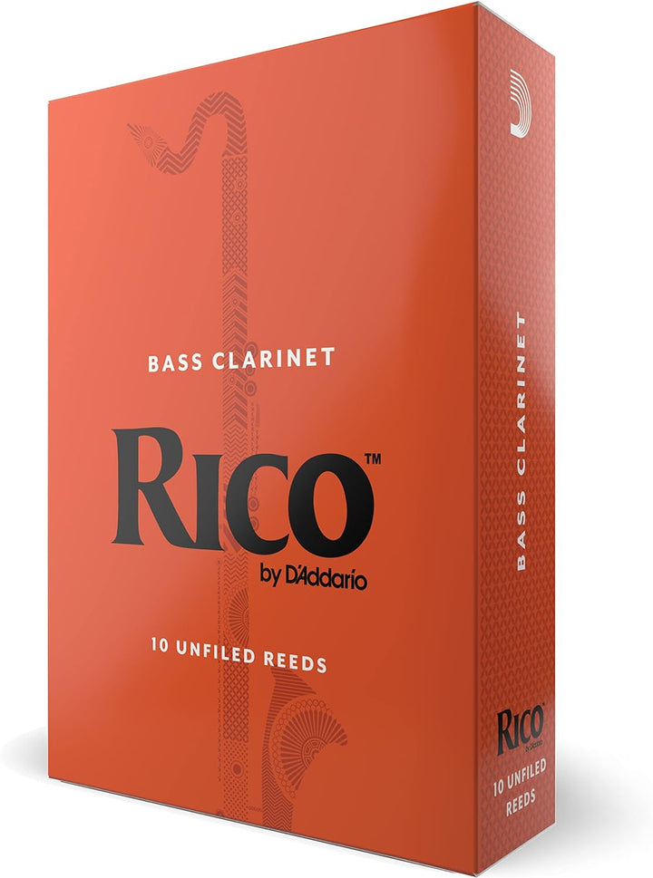 RICO Blätter für Bass-Klarinette Stärke 4.0 (10 Stück) Stärke 4.0 10 Packung, Stärke 4.0 10 Packung