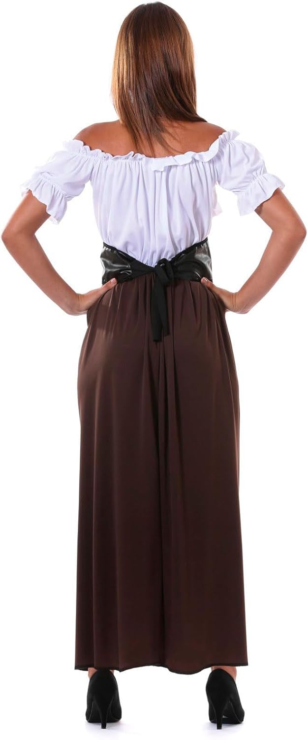 FIESTAS GUIRCA | Mittelalter Wirtin Kostüm für Damen - Korsett und Kleid - Historische Kostüme für R