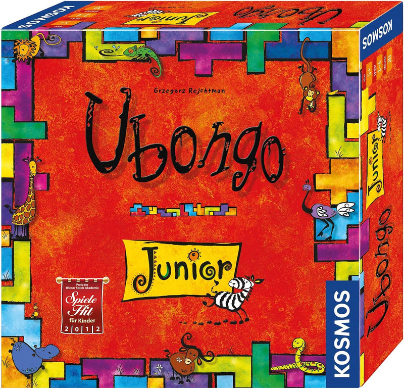 Kosmos 697396 Ubongo Junior, rasantes Kinderspiel ab 5 Jahren, Knobelspass und Legespiel, für 1-4 Sp