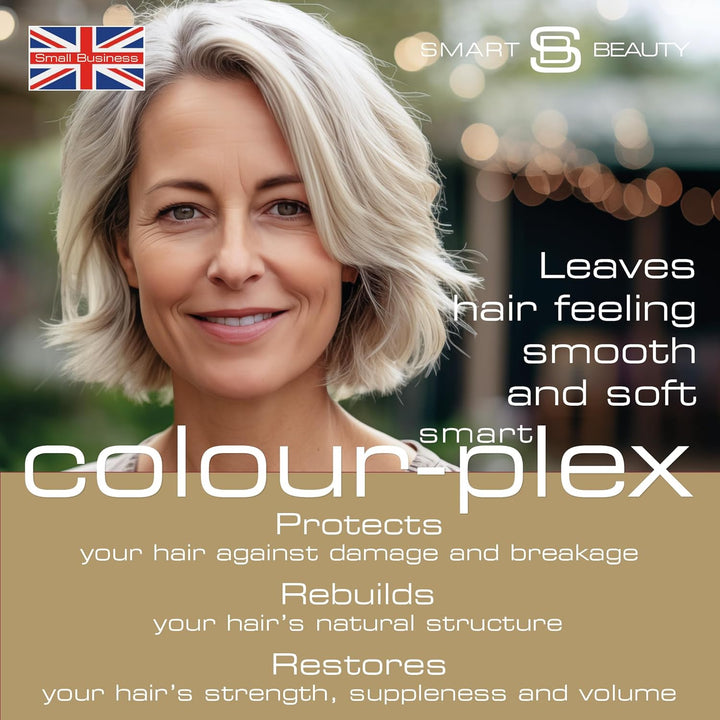 Aschblondes Haarfärbemittel mit Plex Haarpflege Conditioner, permanente Haarfarbe mit einer kühlen b