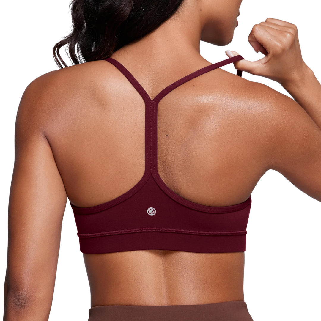 CRZ YOGA Damen Butterluxe Racerback Sport BH Gepolstert Ohne Bügel Y-Rücken Yoga Bra Sommer Atmungsa
