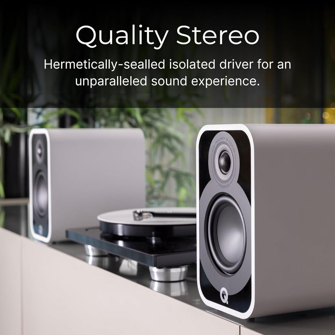 Q Acoustics 5020 Bücherregal-Lautsprecher, 12,7 cm (5 Zoll) Mittel-/Bass-Treiber, 2,5 cm Hochtöner,