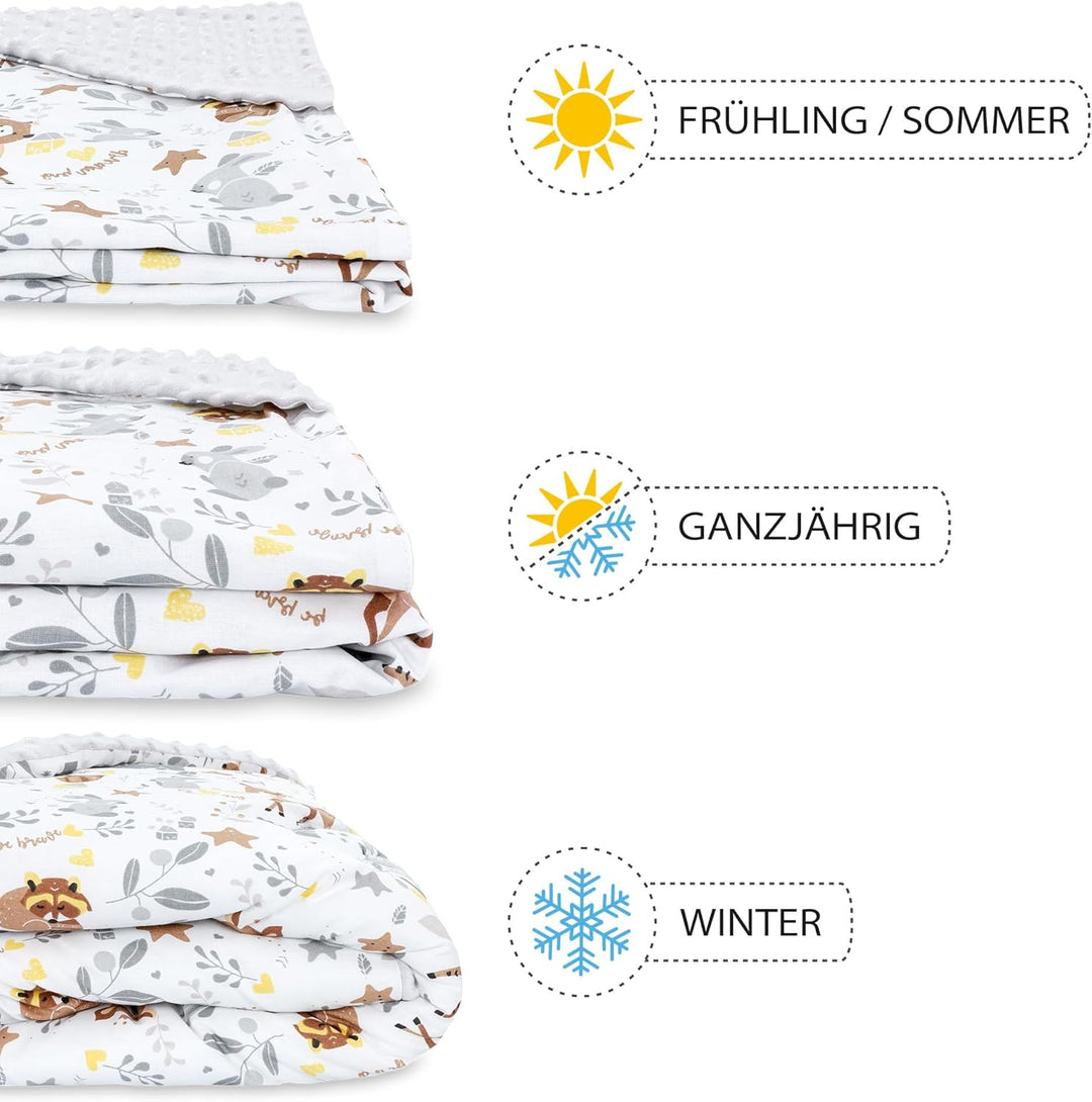 Einschlagdecke Babyschale Decke Kinderwagen 90 x 90 cm - universal Baby Babydecke für Buggy Autositz