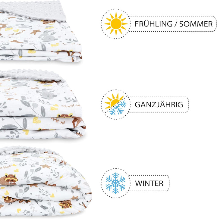 Einschlagdecke Babyschale Decke Kinderwagen 90 x 90 cm - universal Baby Babydecke für Buggy Autositz