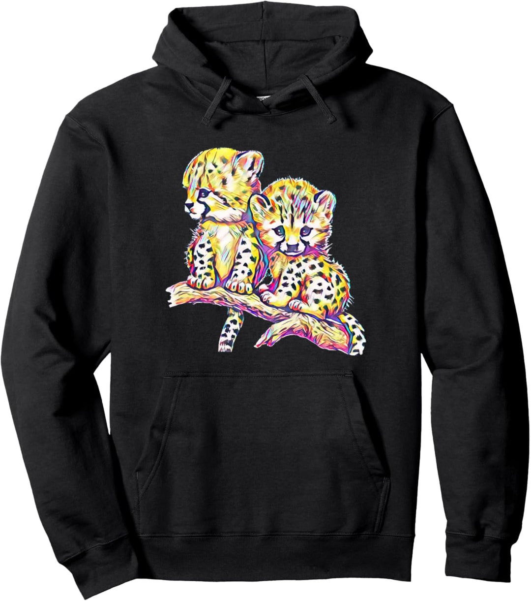 Gepard Motiv Raubkatzen Afrika Katzen Tiere Geparden Pullover Hoodie