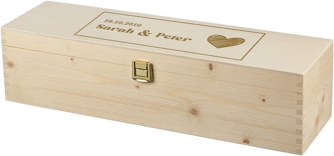 polar-effekt 2-TLG Wein Geschenkset mit Wunschgravur - personalisierte Weinflasche 700 ml Volumen un
