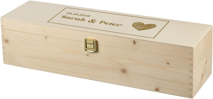 polar-effekt 2-TLG Wein Geschenkset mit Wunschgravur - personalisierte Weinflasche 700 ml Volumen un