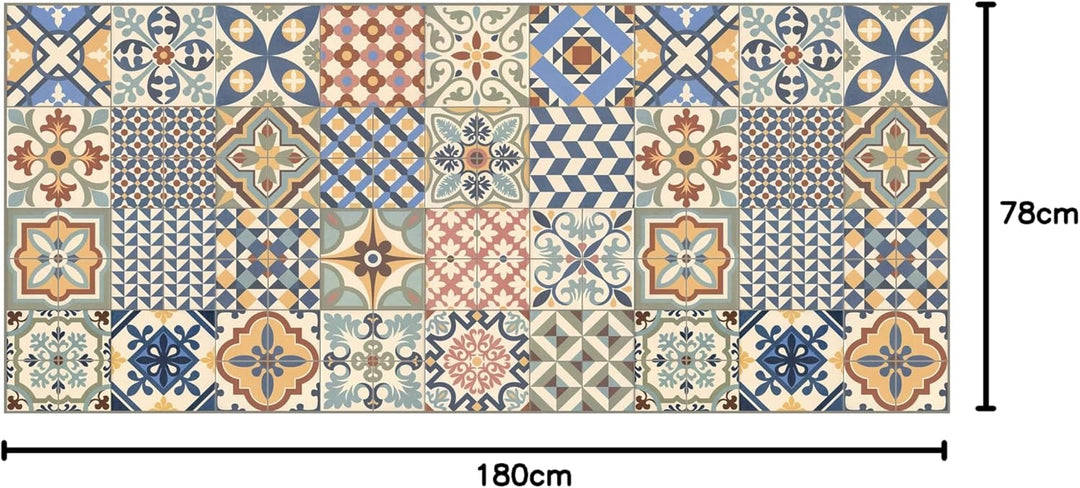 vilber, Vinylteppich, Toledo DU 01 78 X 180 x 0.22 cm Mehrfarbig-01 78 x 180 x 0.22 cm, Mehrfarbig-0