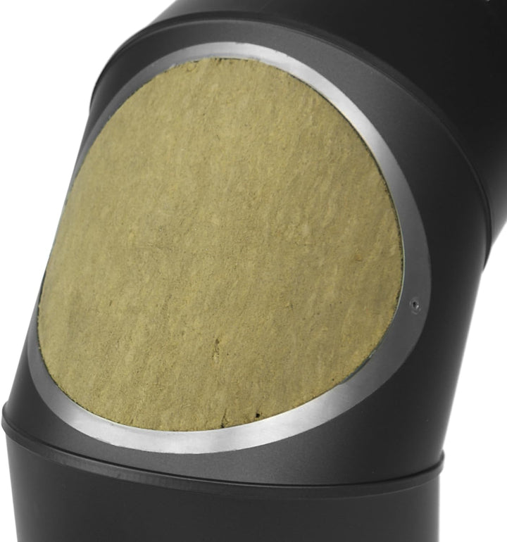 raik Rauchrohrbogen/Ofenrohrbogen 90° Coltherm Doppelwandig mit Isolierung Durchmesser 150 mm mit Re