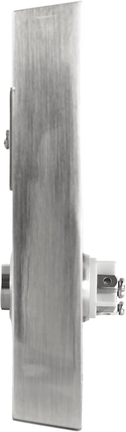 REV Türklingel, Haustür - Klingelplatte, Klingelknopf beleuchtet, max. 12V~, 1,5A, silbern quadratis