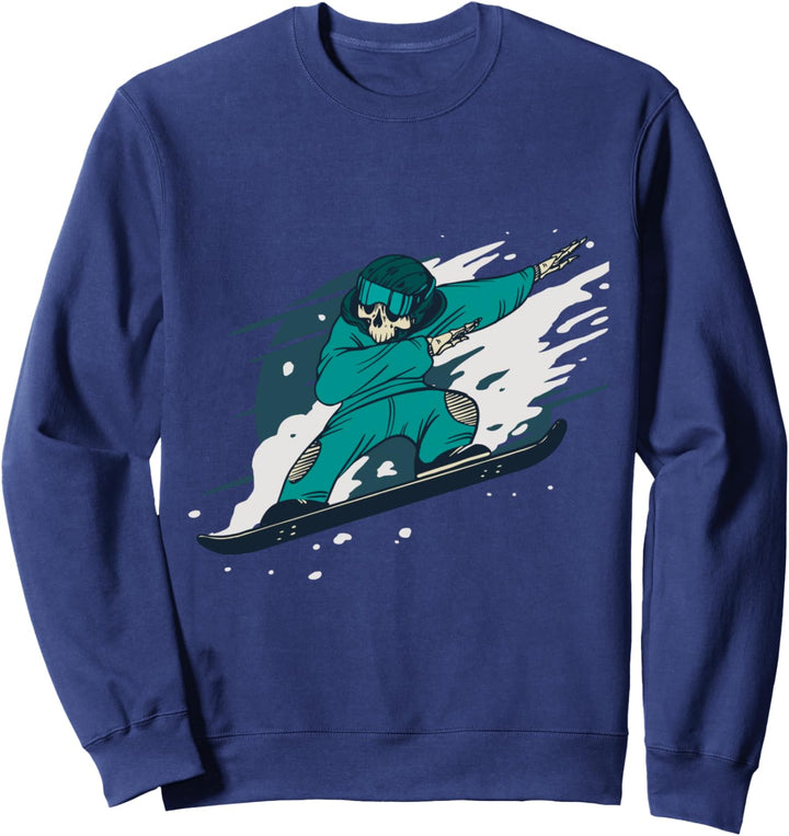 Snowboarden Dabbing Skeleton USA Patriotic Team Sports Sweatshirt