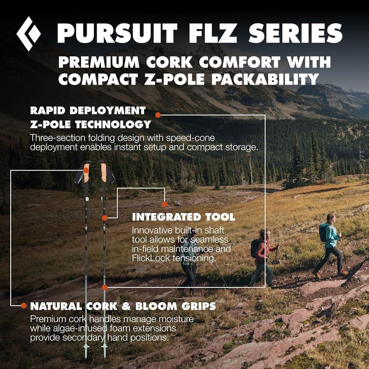 BLACK DIAMOND BlaDia Pursuit FLZ Trekking Poles M/L gn BD1100679478M_L1
