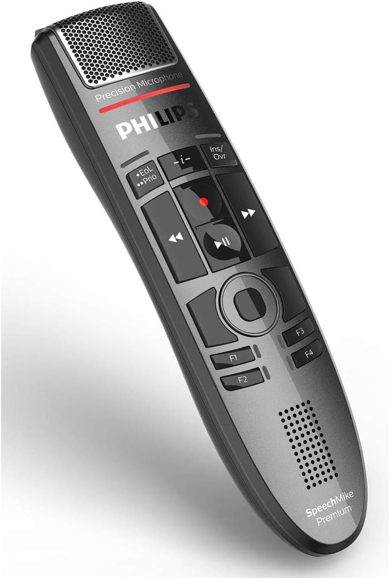 Philips SMP3700 SpeechMike Premium Touch, USB-Diktiermikrofon für kristallklare Aufnahmen und Beste