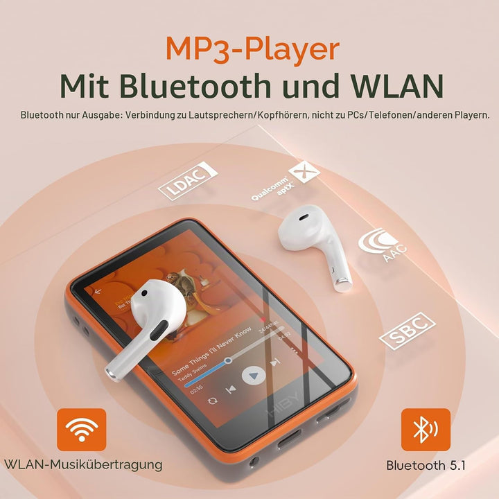 HiBy R1 HiFi MP3 Player mit Bluetooth 5.1 Tidal Qobuz DSD 256 Native Lossless Music Player mit Touch