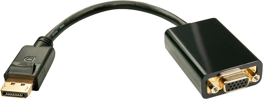 Lindy 41006 Konverterkabel DisplayPort nach VGA, aktiv schwarz
