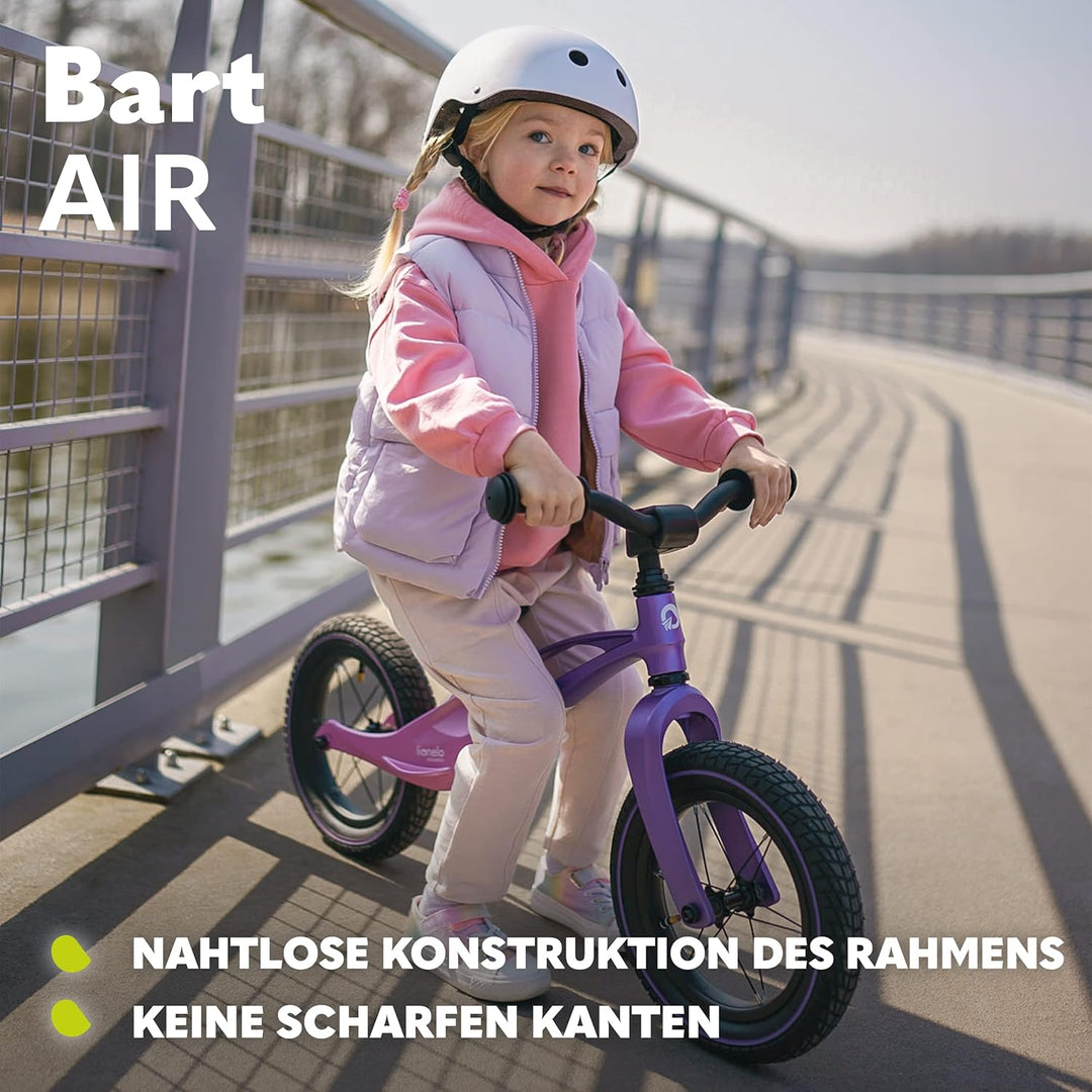 Lionelo Bart Air Laufrad ab 2 Jahre bis zu 30 kg, Magnesiumrahmen, 12 Zoll Räder, Lenkrad und Sattel