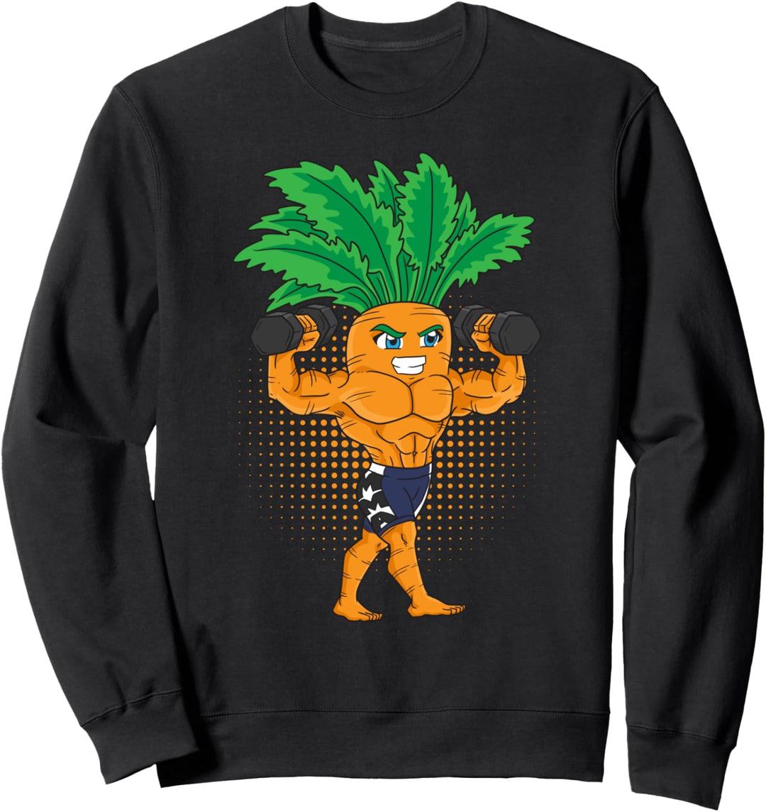 Karotte Bodybuilding Fitness Vegan Bodybuilder Sweatshirt
