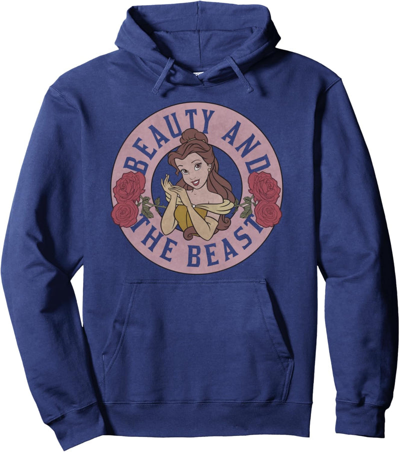 Disney Beauty And The Beast Circle Belle With Roses Pullover Hoodie