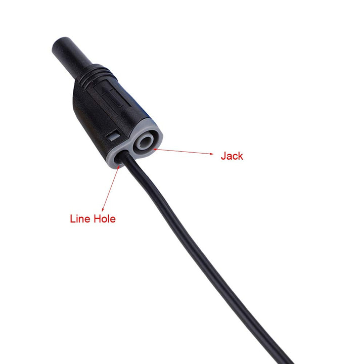 5 stücke 3.3ft P1050-1 4mm Messleitung Bananenstecker Sicherheit Weiche Silikon Draht Stapel Messlei