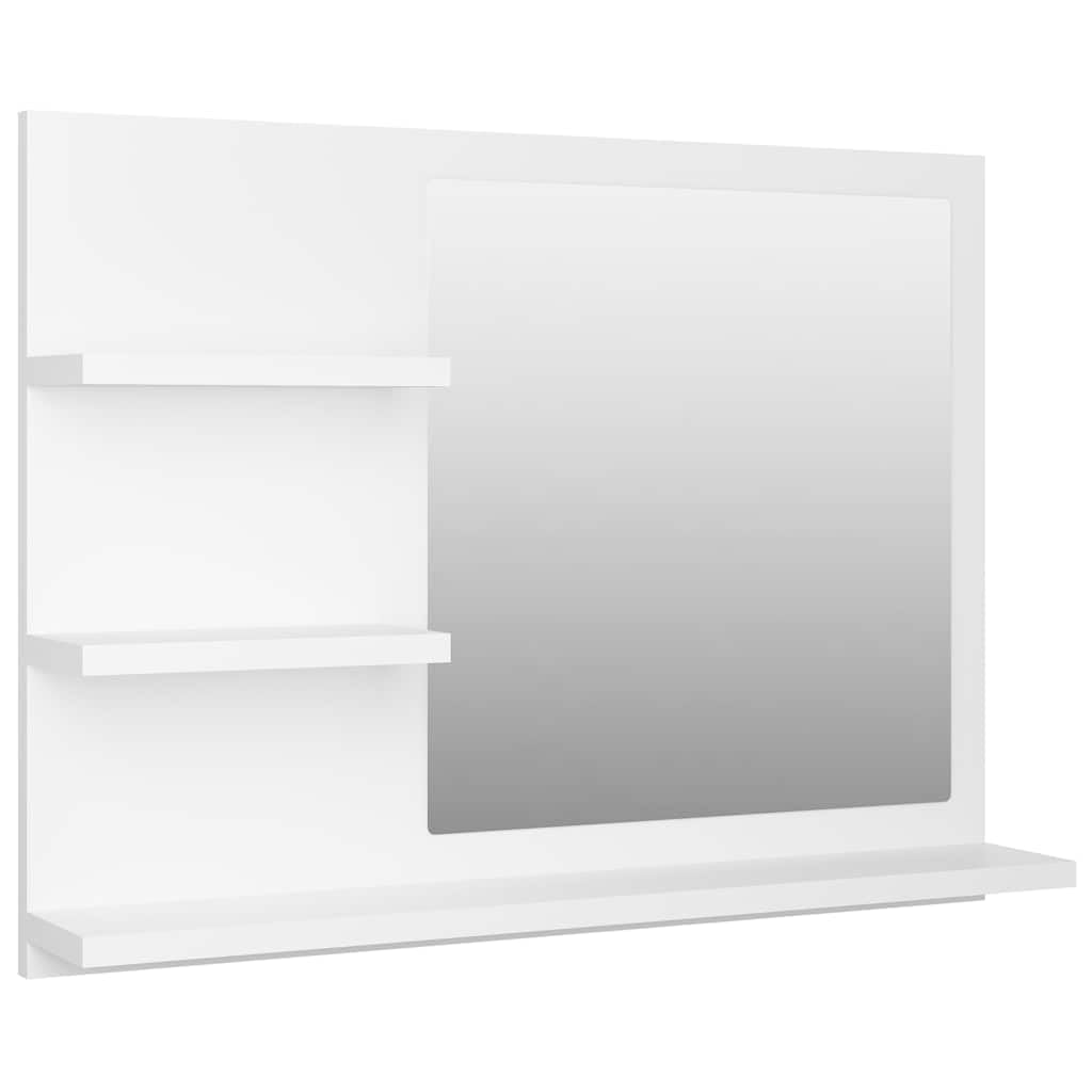 vidaXL Badspiegel mit 3 Ablagen Spiegelregal Wandspiegel Badezimmerspiegel Bad Spiegel Badezimmer Ba