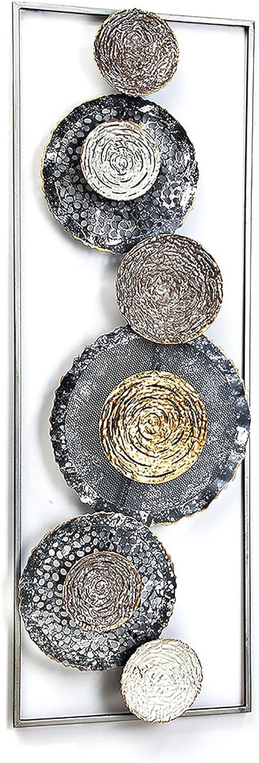Kobolo Wandbild Wanddeko Metallbild 3D-Bild - BLOSSOM - anthrazit silber gold - ca 31x91 cm