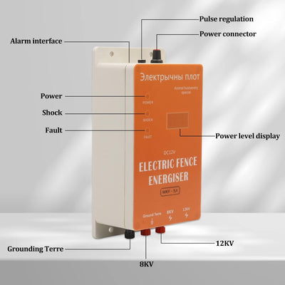 Svauoumu Elektrischer Weidezaun,WeidezaungeräT 230 Volt, 8000 Volt/12000 Volt Schwache Hochspannung,