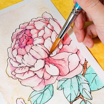 Aquarellfarben 24 Glitzer set, Paul Rubens Aquarell künstler-Klassen farben mit Malkasten, für Profi