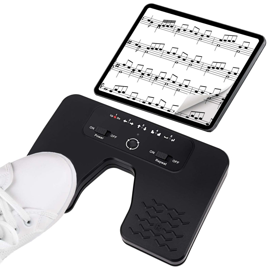 Tavsou Bluetooth Page Turner Pedal für Smartphones und Tablets, wiederaufladbar, Musikpedale (klassi