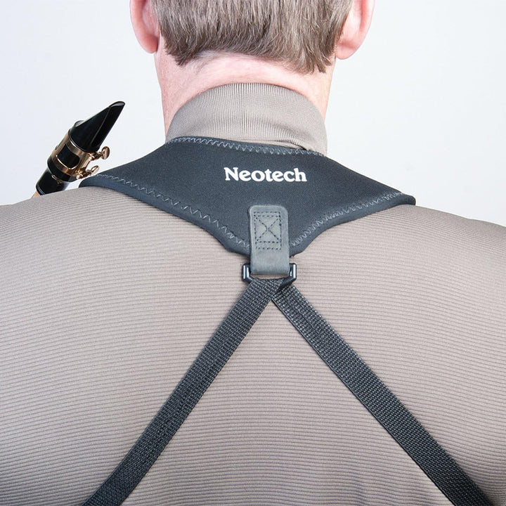 Neotech Super Harness, schwarz, regulär, Schlaufenbefestigung, Saxophon-Gurt (2601262) Einheitsgröss