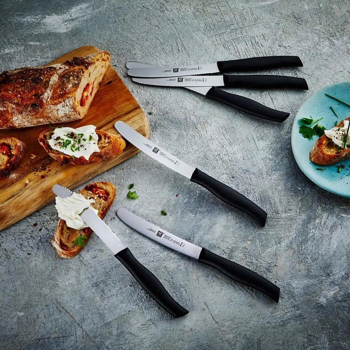 ZWILLING Twin Grip Messer-Set, 6-teilig, Frühstücksmesser, Klingenlänge: 12 cm, Rostfreier Spezialst