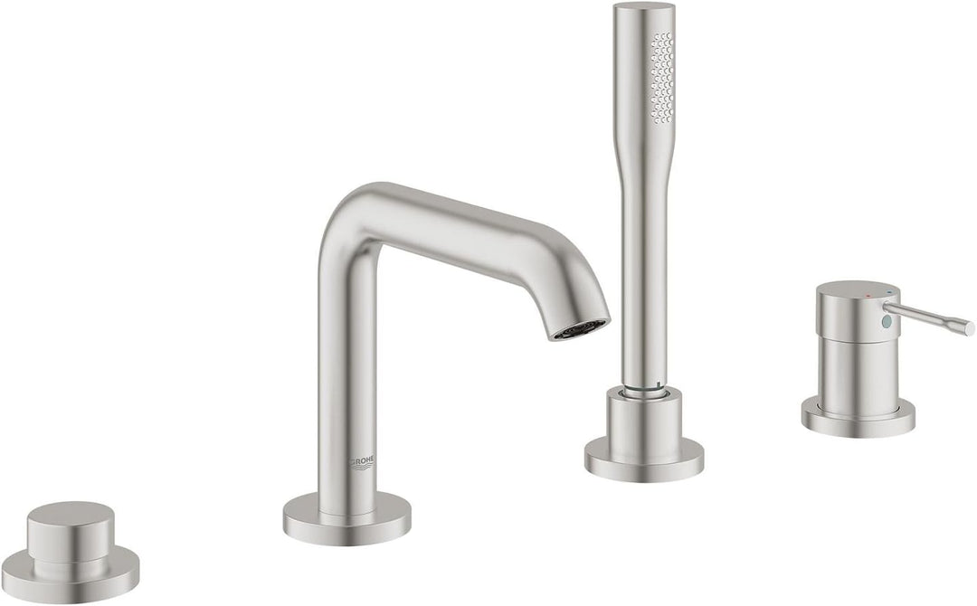 Grohe 4-Loch Einhand-Wannenkombination, 19578DC1 Supersteel 4-Loch Einhand- Wannenkombination, Super