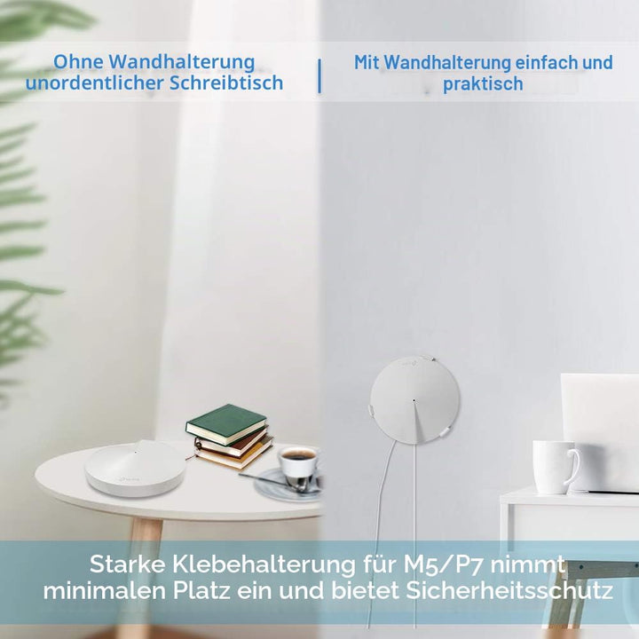 HOLACA Wandhalterung VHB Stick On für TP-Link Deco M5, TP-Link Deco P7 Whole Home Mesh WiFi System,
