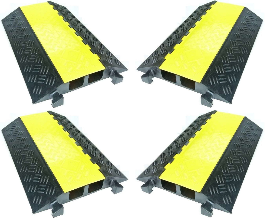 4 Stück 2 Kanal Feuerwehr/THW Kabelbrücke Schlauchbrücke 90 x 61 x 10,5 cm für PKW &amp; LKW (4 Stück 90